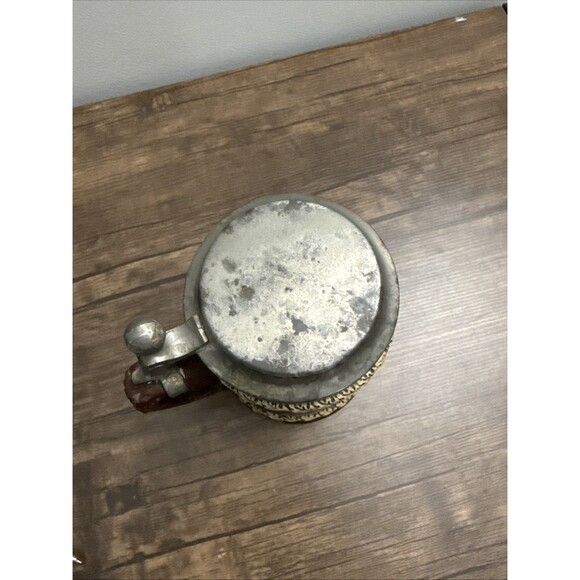 Vintage Thewalt Fox Hunt Beer With Lid Western Germany Beautiful Patina On Lif - Picture 4 of 6